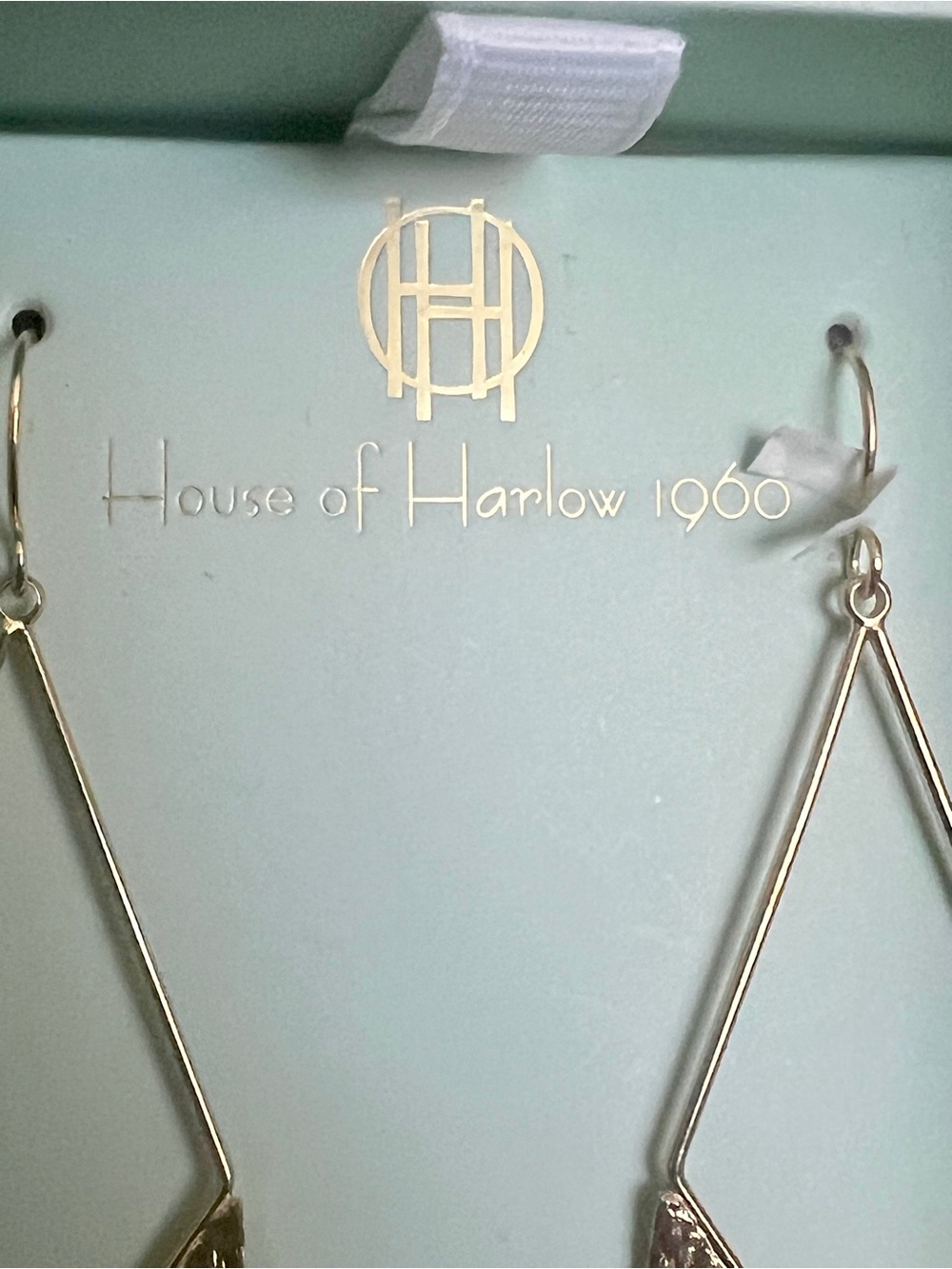 NIB House of Harlow 1960 Mesa Dangle Gold Earrings Fringe Party Wedding Festival - Picture 3 of 7